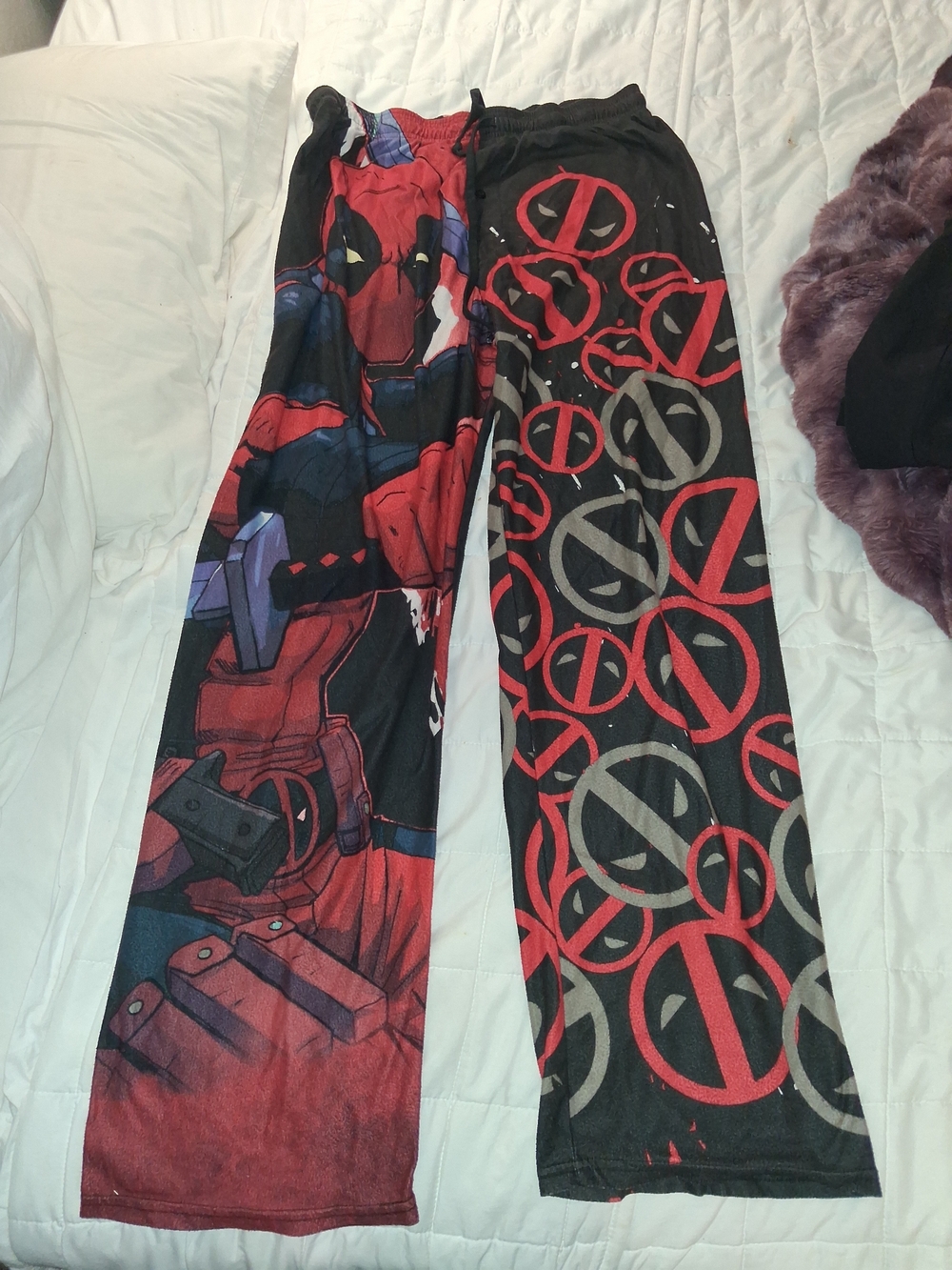 Marvel Deadpool Kids Pajama Pants - Red & Black